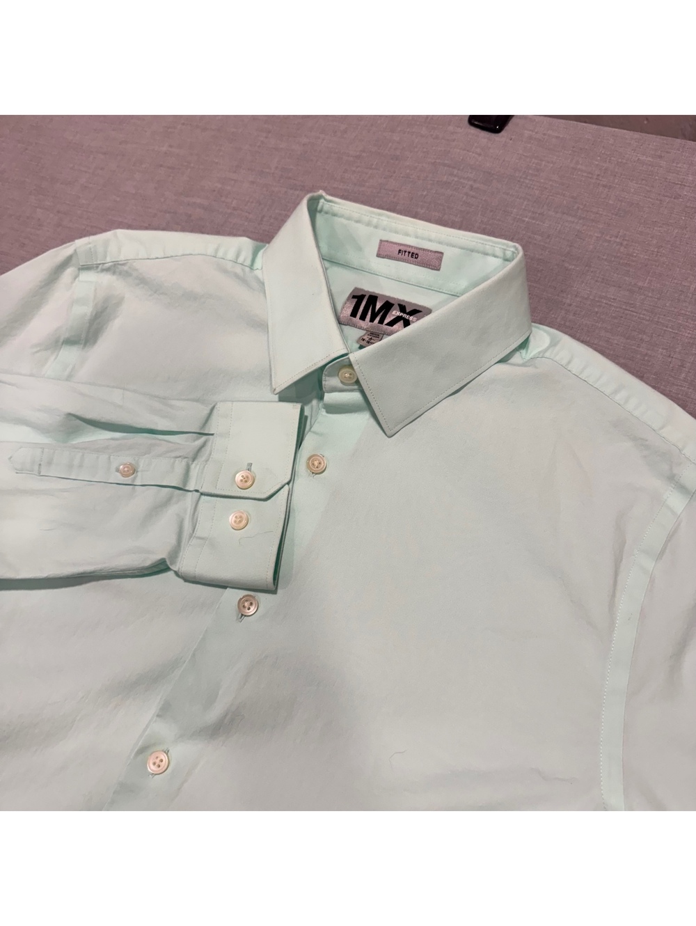 Men’s Murano 1MX Mint Green Dress Shirt – Size Large